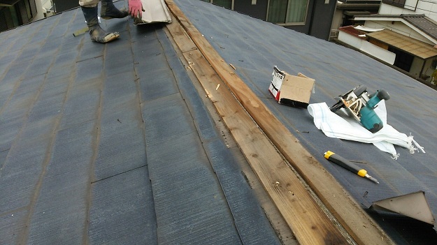 加古川市　棟板金　撤去